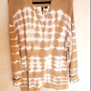 Tye Dye Size 3X Tan/Cream Color Sweater